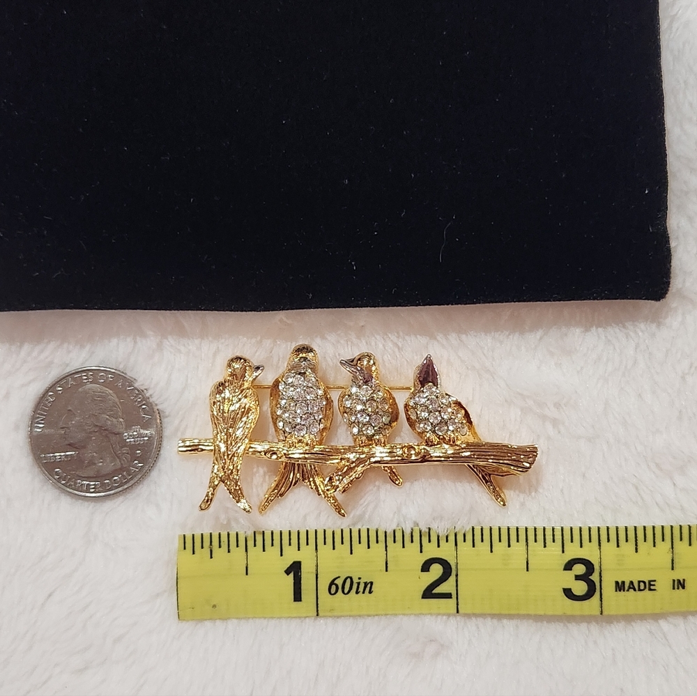 Joan Rivers Songbirds Vintage Brooch - Picture 6 of 6